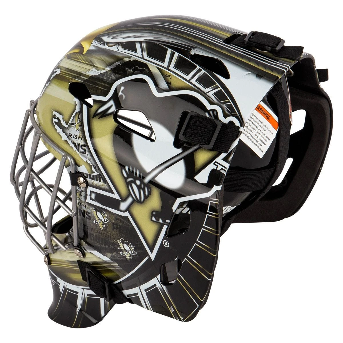 Franklin GFM 1500 Pittsburgh Penguins Goalie Face Mask 6 Franklin GFM 1500 Pittsburgh Penguins Goalie Face Mask - Image 4