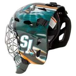 Franklin GFM 1500 San Jose Sharks Goalie Face Mask 11 Franklin GFM 1500 San Jose Sharks Goalie Face Mask -Hockey Specialty Store 025725426669 inset4