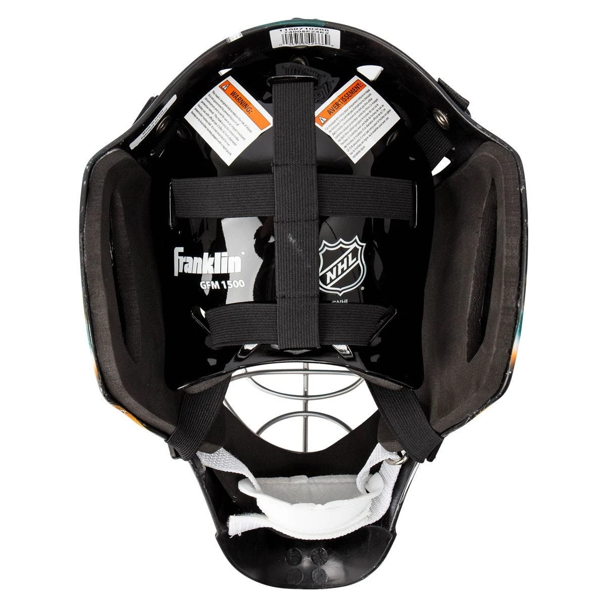 Franklin GFM 1500 San Jose Sharks Goalie Face Mask 7 Franklin GFM 1500 San Jose Sharks Goalie Face Mask - Image 5