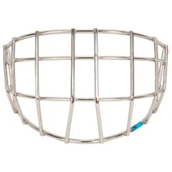 CCM Carbon Steel Youth Straight Bar Cage - Chrome -Hockey Specialty Store ccm goalie accessories carbon steel straight goalie cage yth chrome inset2