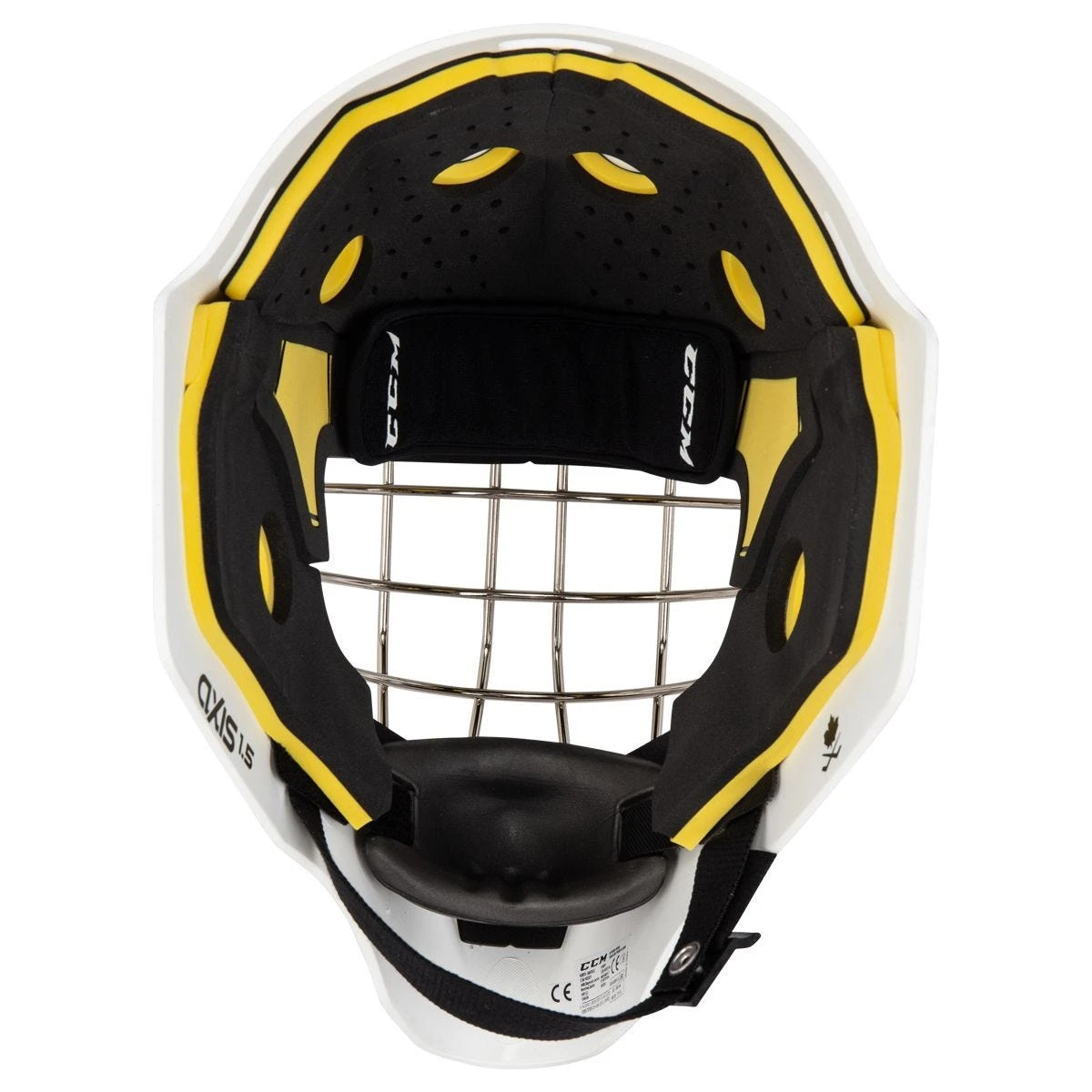 CCM Axis A1.5 Junior Certified Straight Bar Goalie Mask - Team 8 CCM Axis A1.5 Junior Certified Straight Bar Goalie Mask - Team - Image 6