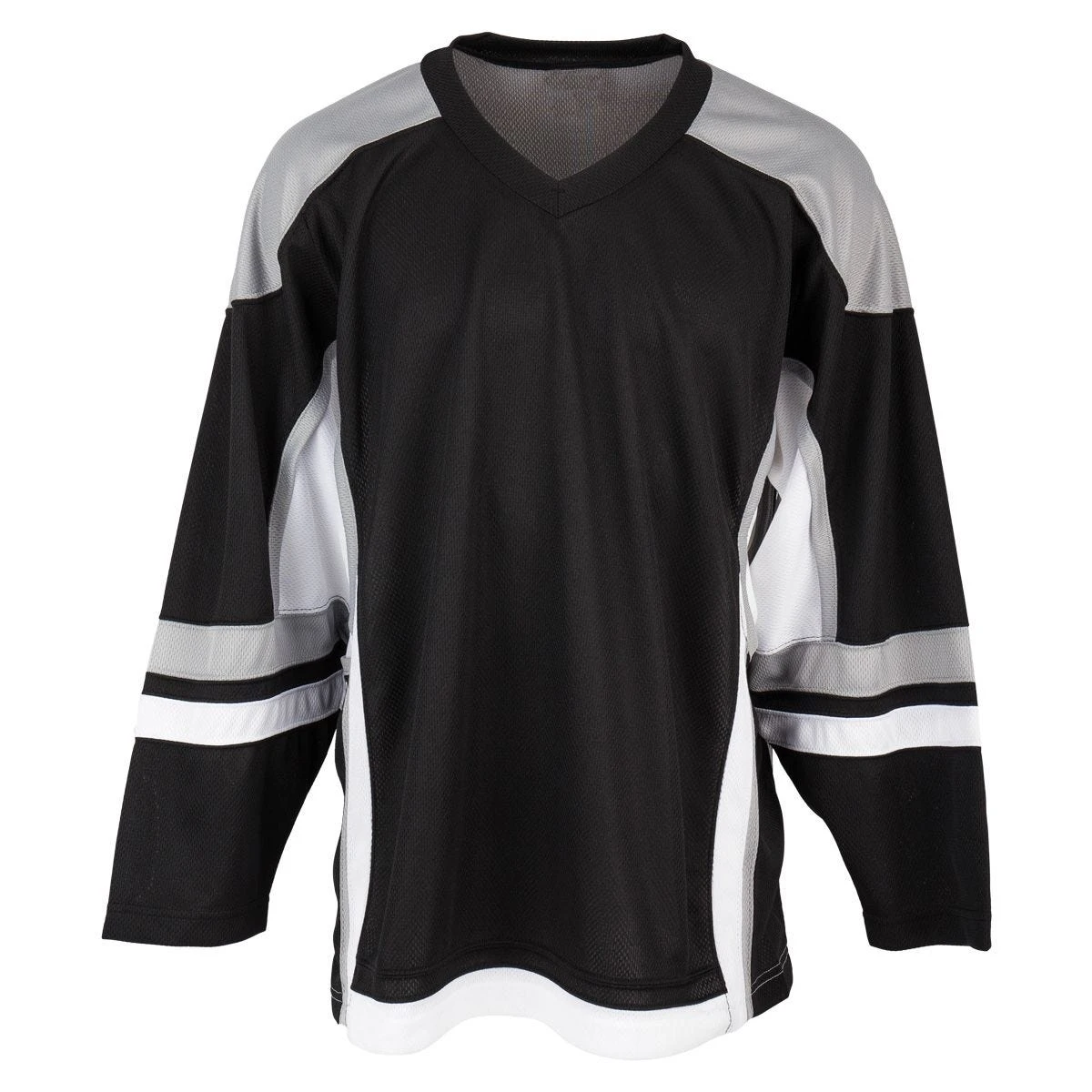 Stadium Adult Hockey Jersey - Black/Gray/White 3 Stadium Adult Hockey Jersey - Black/Gray/White