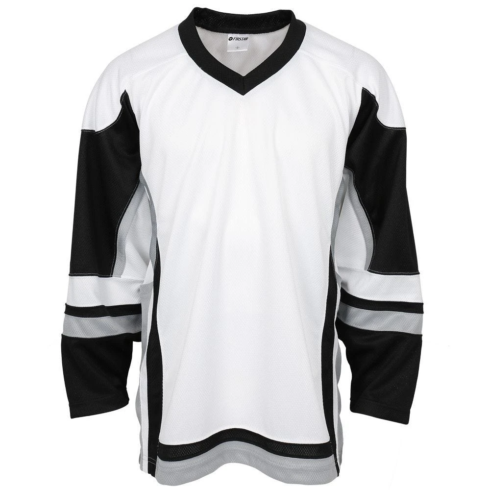 Stadium Youth Hockey Jersey - White/Black/Gray 4 Stadium Youth Hockey Jersey - White/Black/Gray - Image 2
