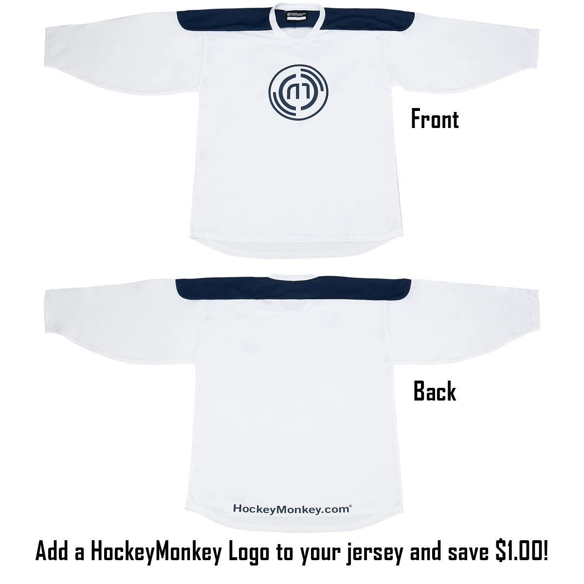 Stadium Youth Hockey Jersey - White/Gold/Gray 5 Stadium Youth Hockey Jersey - White/Gold/Gray - Image 3