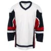 Stadium Youth Hockey Jersey - White/Navy/Red