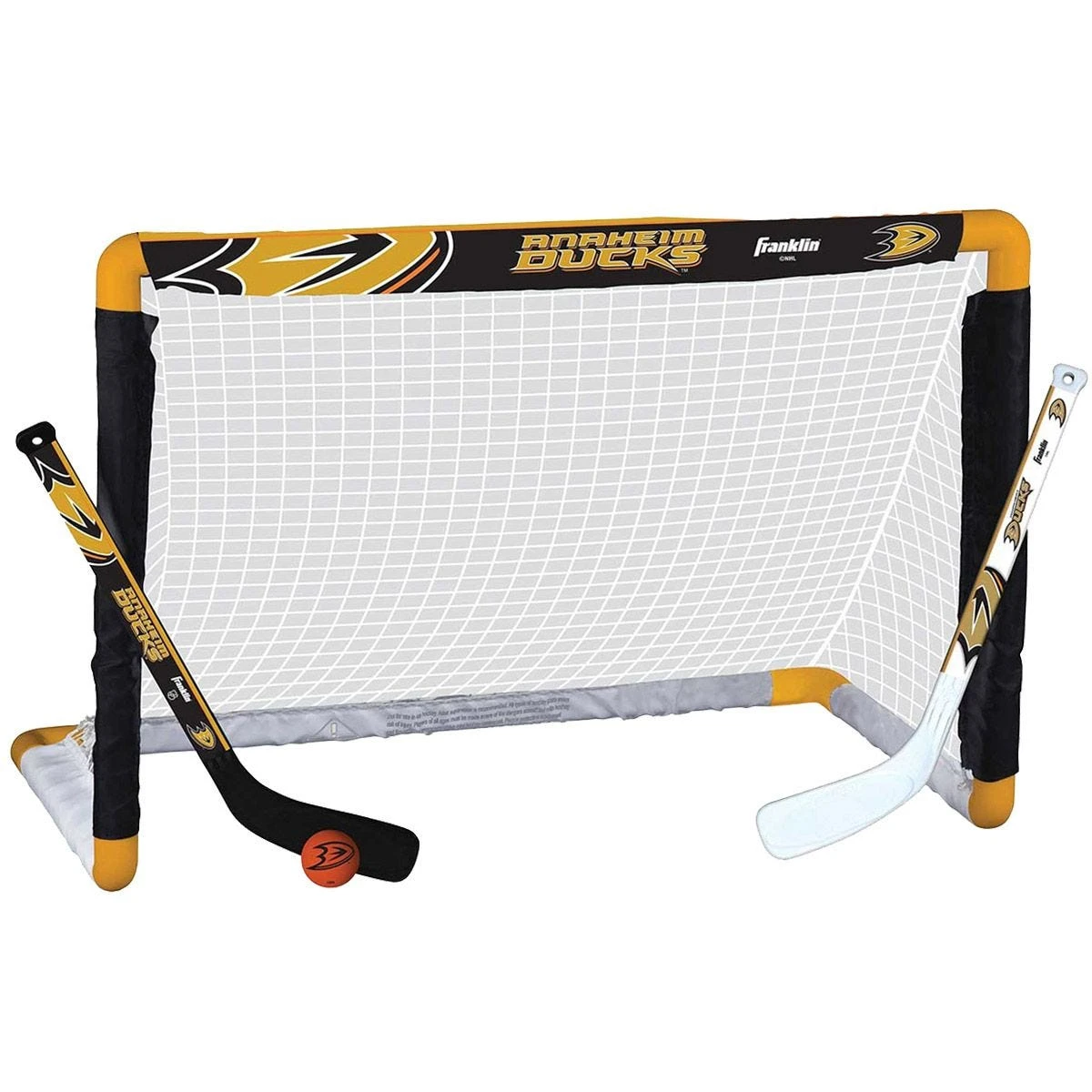 Anaheim Ducks Franklin NHL Mini Hockey Goal Set 4 Anaheim Ducks Franklin NHL Mini Hockey Goal Set - Image 2