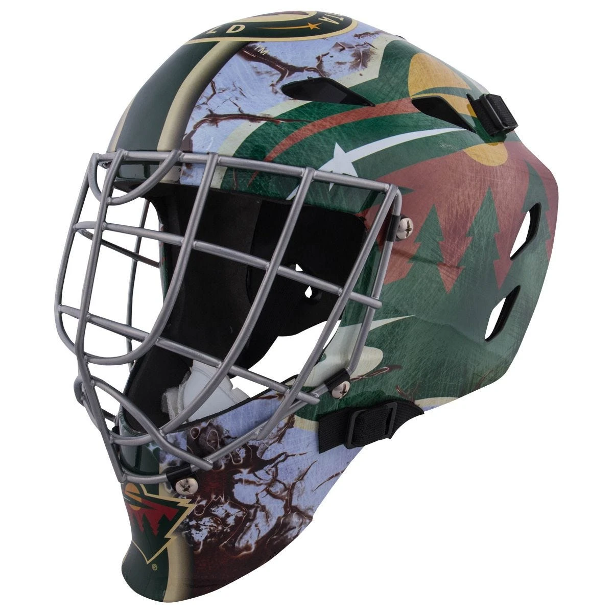Minnesota Wild Franklin GFM 1500 Goalie Face Mask 3 Minnesota Wild Franklin GFM 1500 Goalie Face Mask
