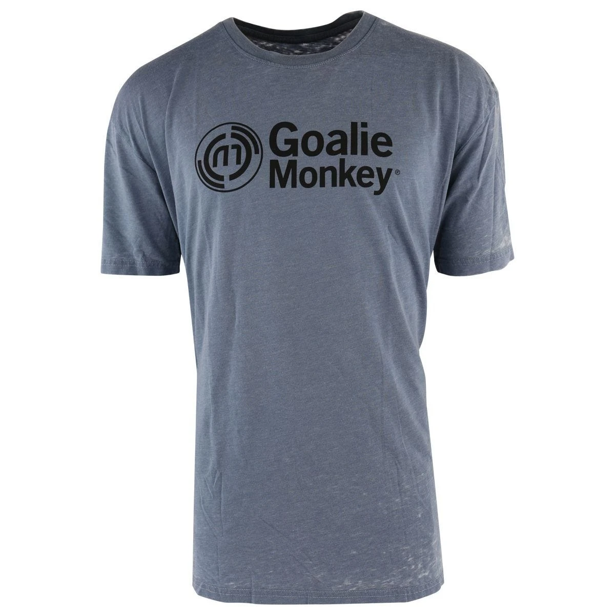 Monkey Sport By Pepper Foster - GoalieMonkey Logo Adult Short Sleeve Tee Shirt (Denim) 3 Monkey Sport By Pepper Foster - GoalieMonkey Logo Adult Short Sleeve Tee Shirt (Denim)