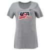 USA Hockey Nike Women's V-Neck Short Sleeve Tee Shirt 1 USA Hockey Nike Women's V-Neck Short Sleeve Tee Shirt -Hockey Specialty Store nike shirt usa hockey tri blend ss wmn